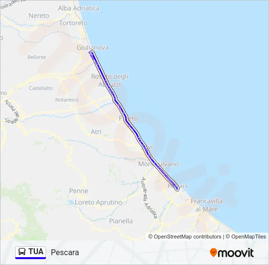 TUA Bus Line Map