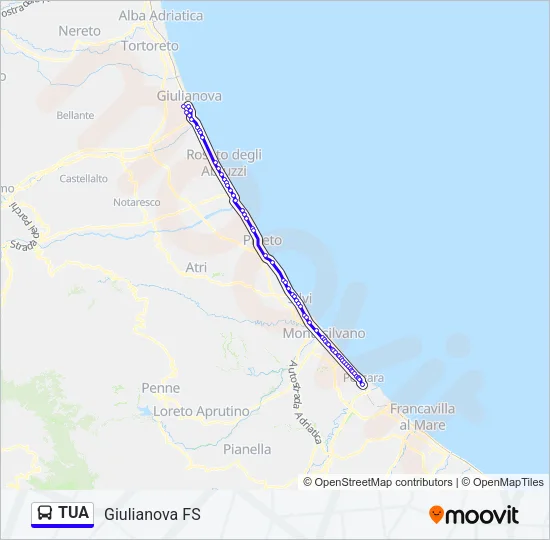TUA Bus Line Map
