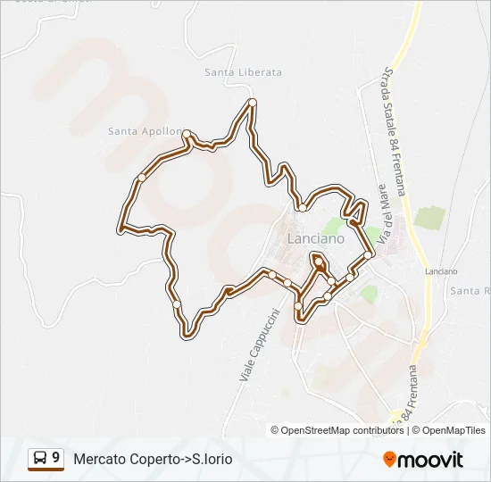 9 Bus Line Map