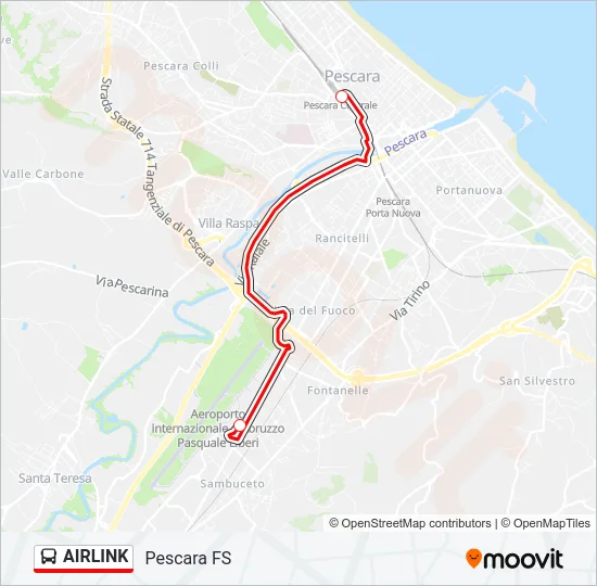 AIRLINK Bus Line Map