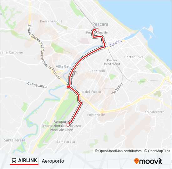 AIRLINK Bus Line Map