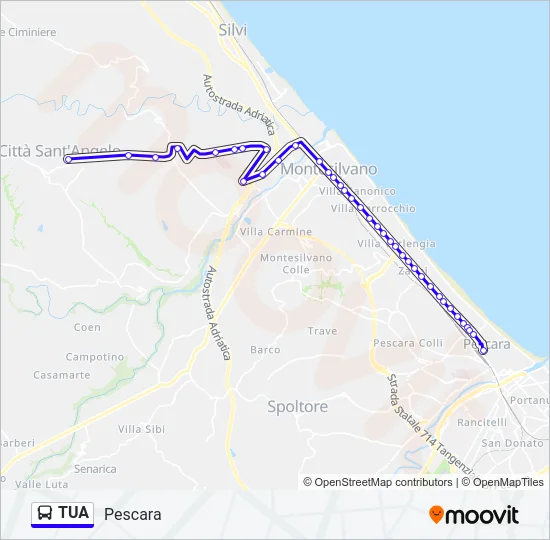 TUA Bus Line Map