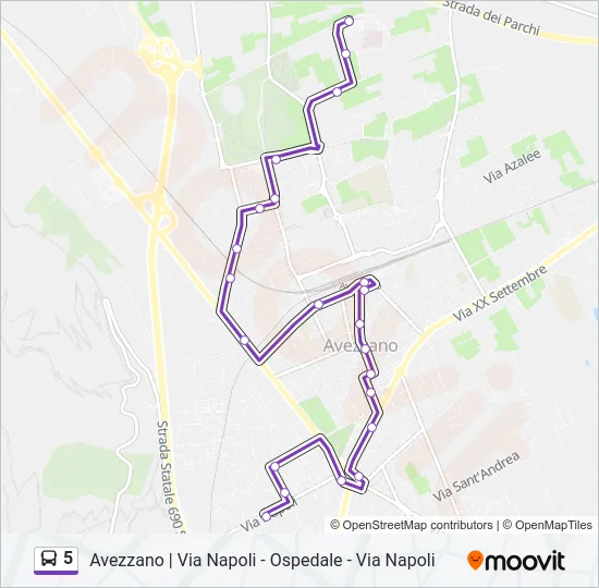 5 Bus Line Map