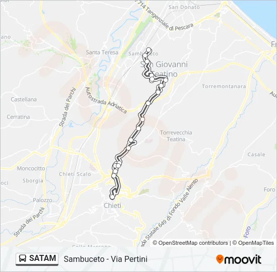 SATAM Bus Line Map