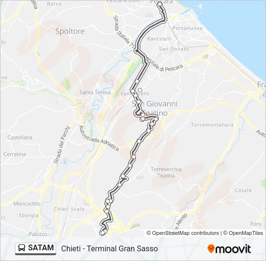 SATAM Bus Line Map