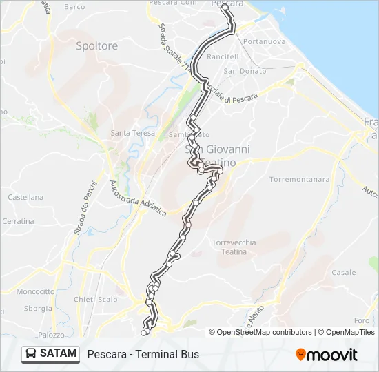 SATAM Bus Line Map