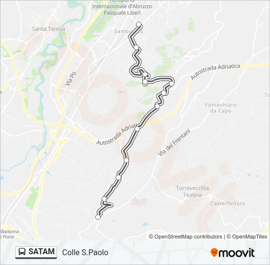 SATAM Bus Line Map