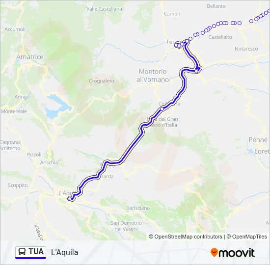 TUA Bus Line Map