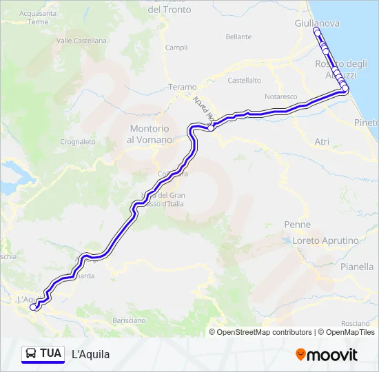 TUA Bus Line Map