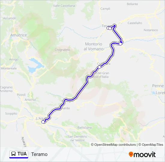 TUA Bus Line Map