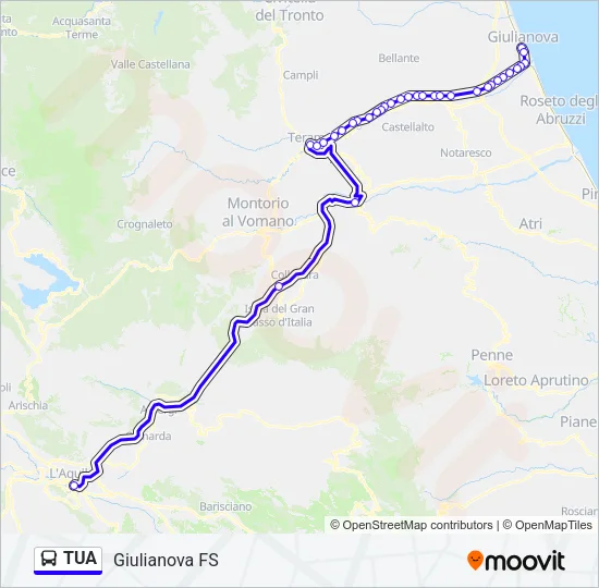 TUA Bus Line Map