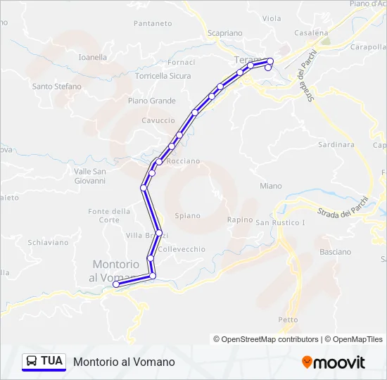 TUA Bus Line Map