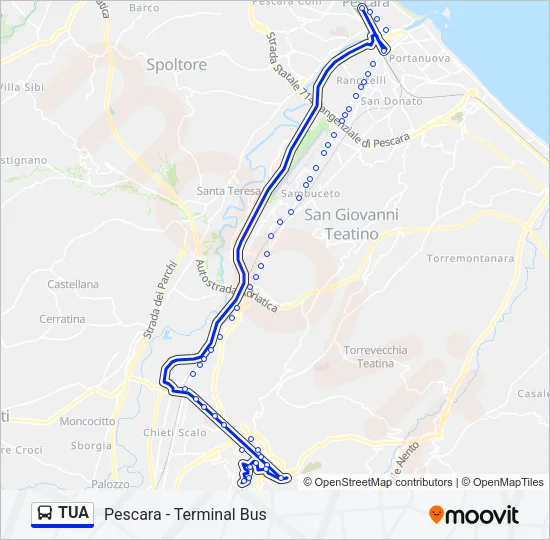 TUA Bus Line Map