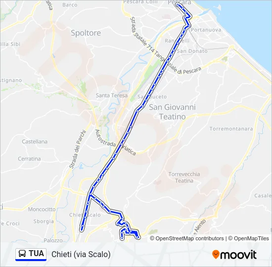 TUA Bus Line Map