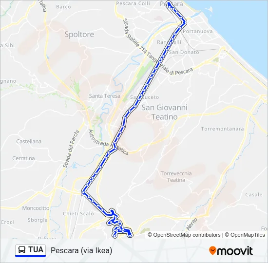 TUA Bus Line Map