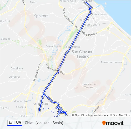 TUA Bus Line Map