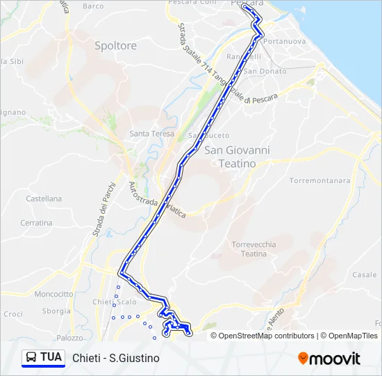 TUA Bus Line Map