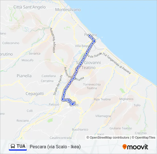 TUA Bus Line Map