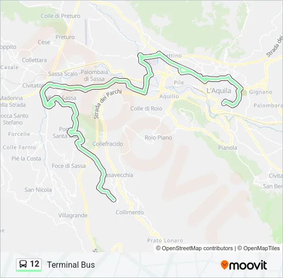 12 Bus Line Map