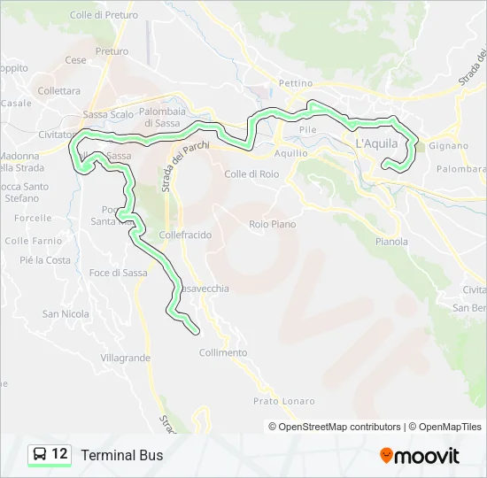12 Bus Line Map
