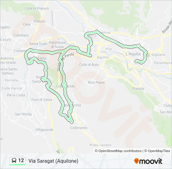 12 Bus Line Map