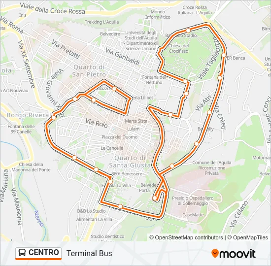 CENTRO Bus Line Map