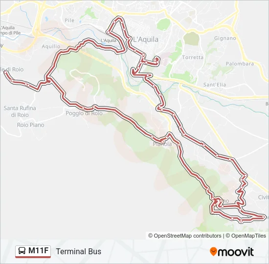 M11F Bus Line Map