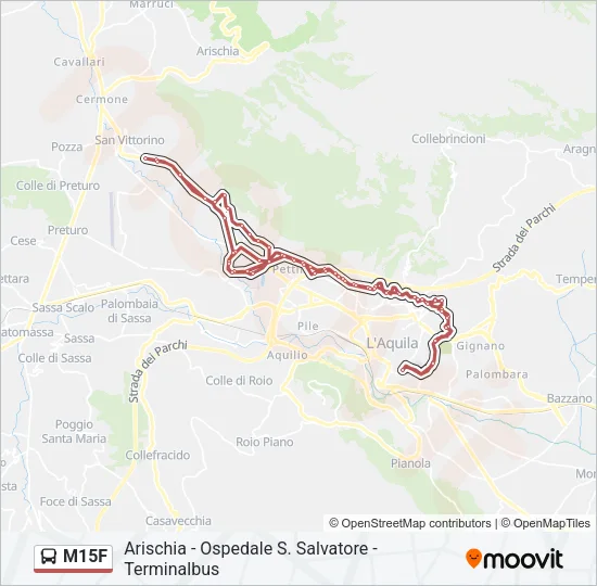 M15F Bus Line Map