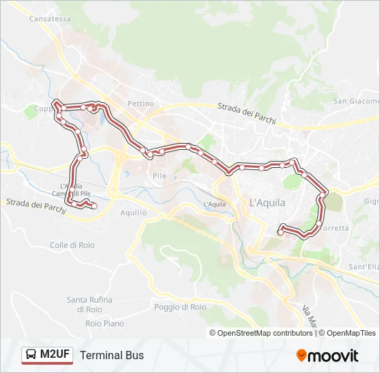M2UF Bus Line Map