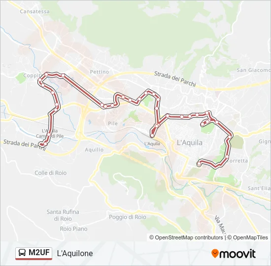 M2UF Bus Line Map