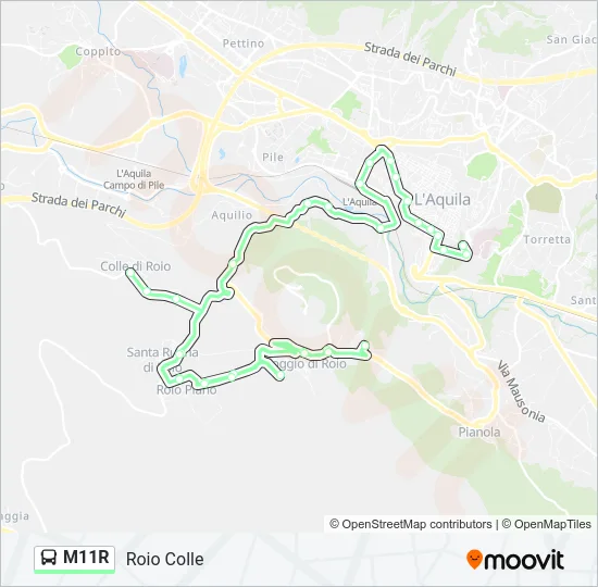 M11R Bus Line Map