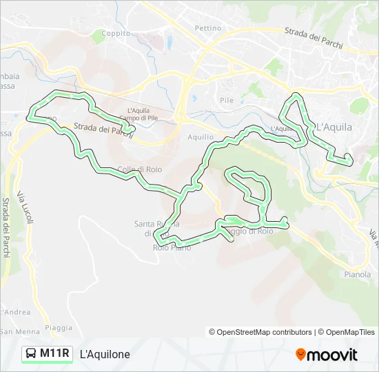 M11R Bus Line Map