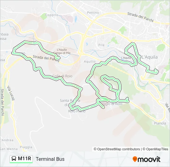 M11R Bus Line Map
