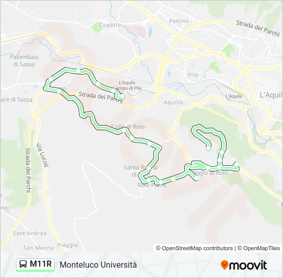 M11R Bus Line Map