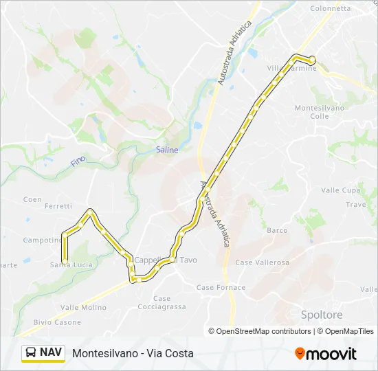 NAV Bus Line Map