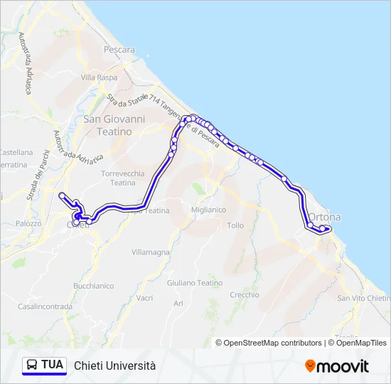 TUA Bus Line Map