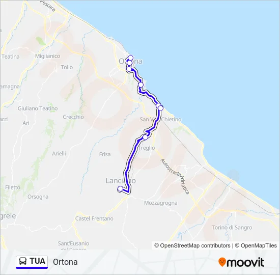 TUA Bus Line Map