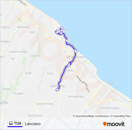 TUA Bus Line Map