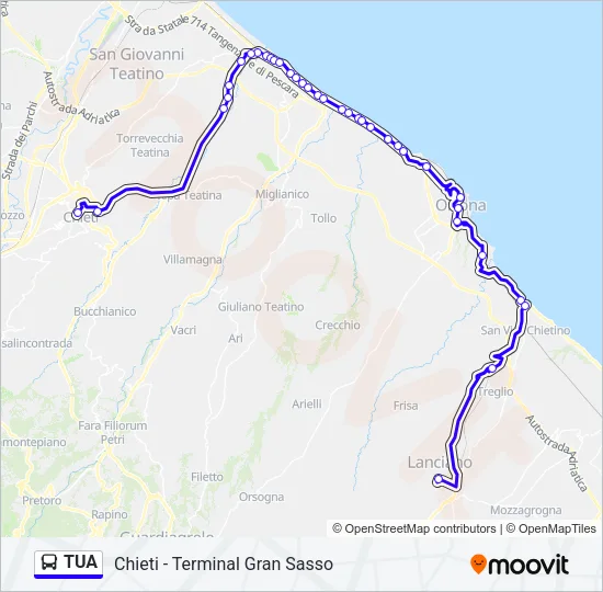 TUA Bus Line Map