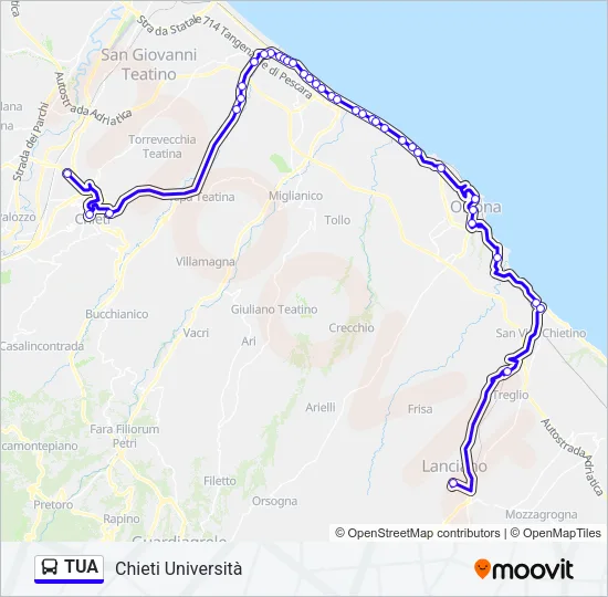 TUA Bus Line Map