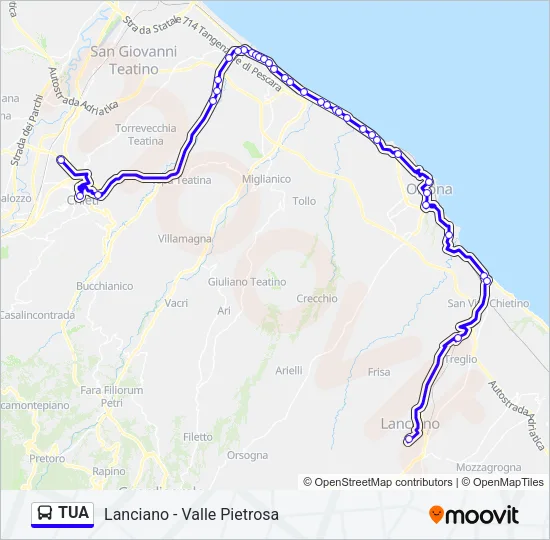 TUA Bus Line Map