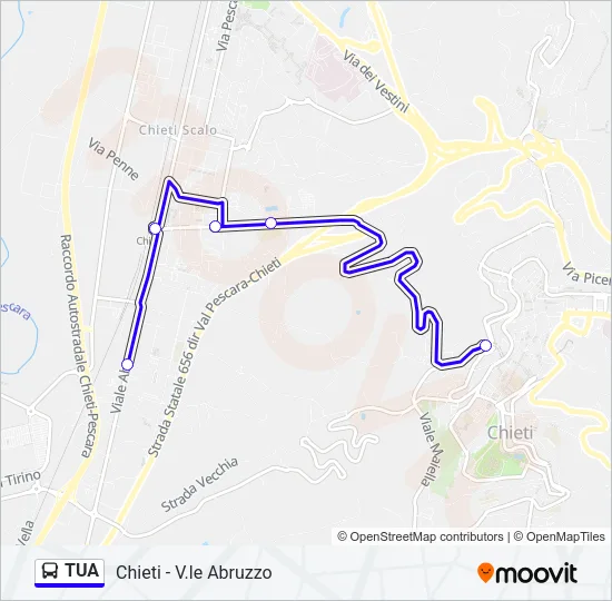 TUA Bus Line Map