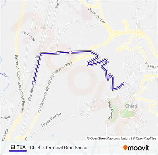 TUA Bus Line Map