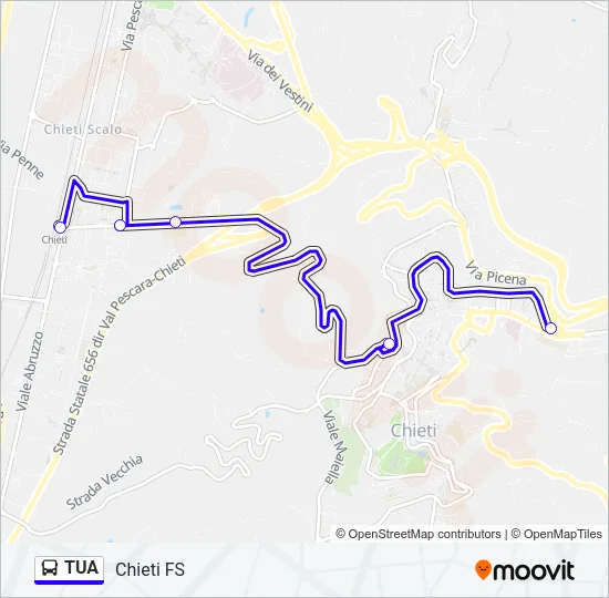 TUA Bus Line Map