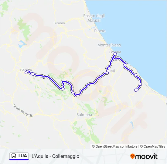 TUA Bus Line Map