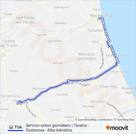 TUA Bus Line Map