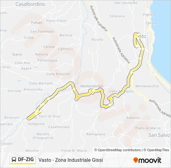 DF-ZIG Bus Line Map