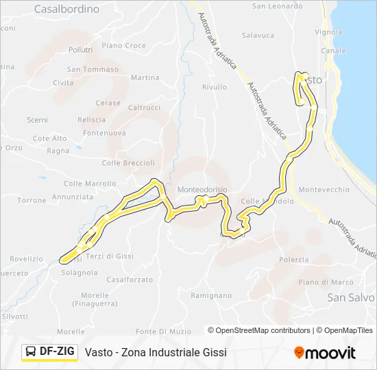 DF-ZIG Bus Line Map