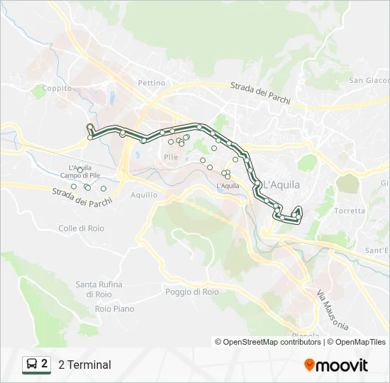 2 Route: Schedules, Stops & Maps - 2 Terminal (Updated)
