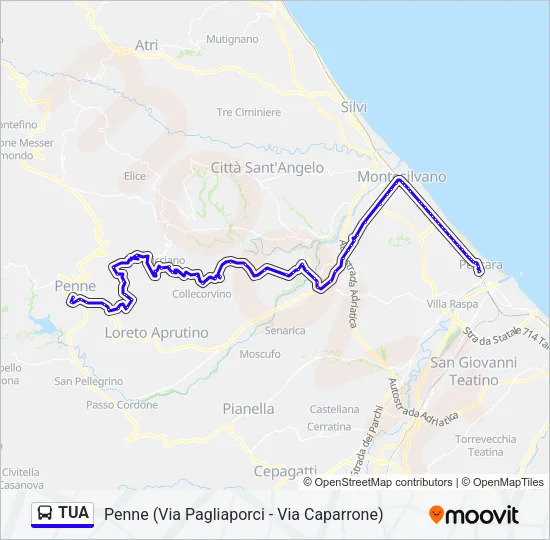 TUA Bus Line Map
